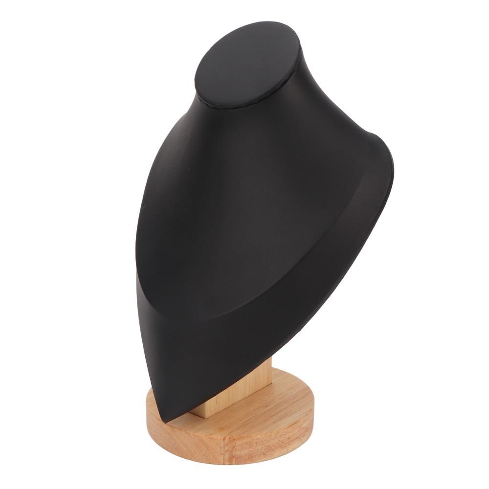 16.5x10.5x23.5cm Solid Wood Bust Necklace Display Stand