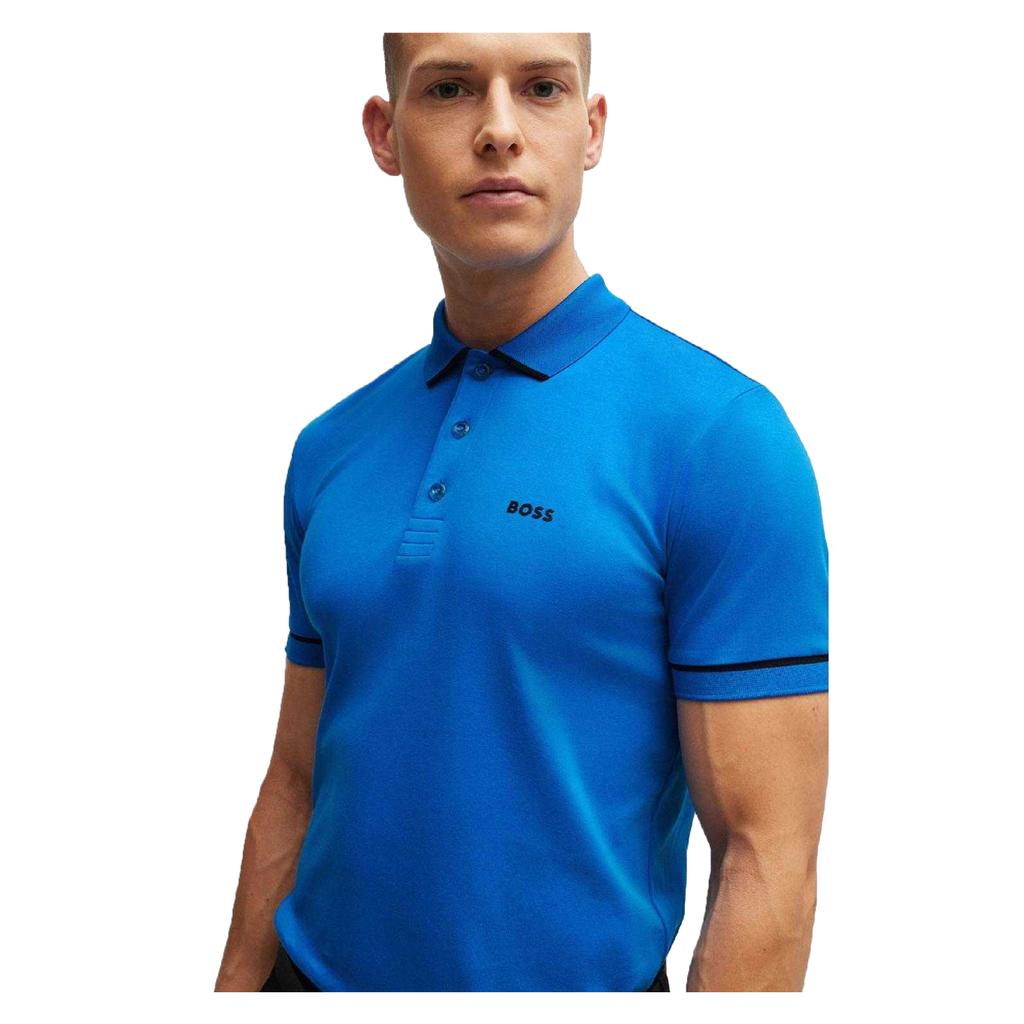 BOSS Mens Paule Interlock Slim Polo Shirt