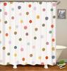 Colorful Cute Polka Dot Shower Curtain for Kids Bathroom – Fun & Vibrant Multicolor Dots Design, Waterproof Fabric Bath Curtain