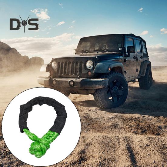 Synthetic Soft Shackle 56000 Lbs Breaking Strength 22" Length Shackle Rope Heavy Duty Tow Shackle for Off-Road Truck SUV