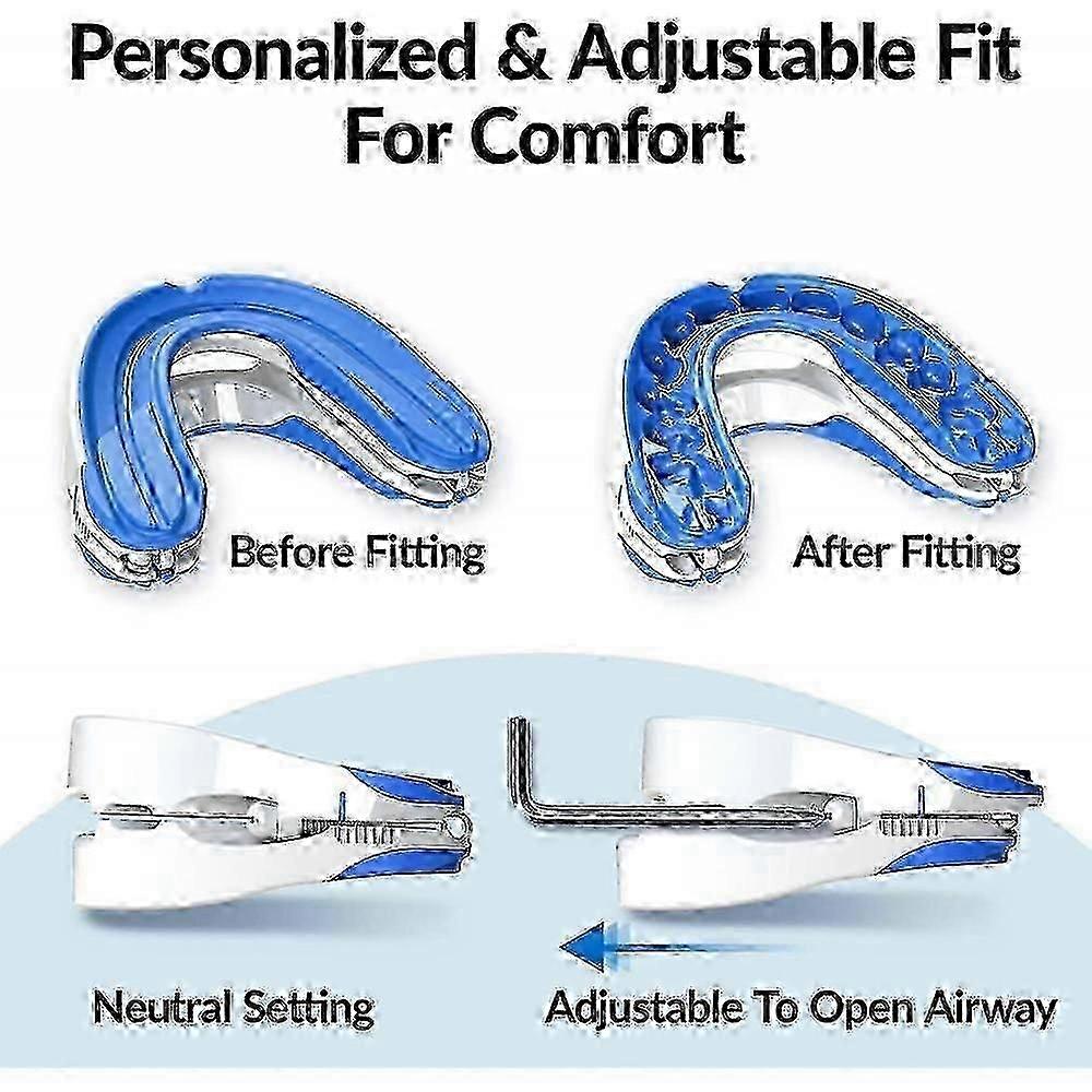 """Anti-Schnarch-Mundstück, Verstellbare Kieferpositionierung, Individuelle Zahnabdrücke, In den USA hergestellt & FDA-zugelassener Schnarchschutz""" (Herren Si YGI" Gefühl