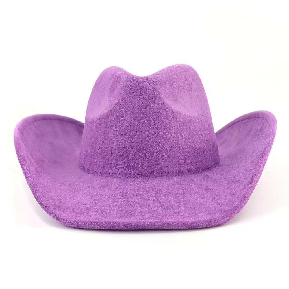 Popular Classic Retro Fashion Suede Western Denim Top Hat Men's and Women's Lightweight Fashion Felt Hat