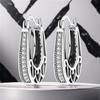 S925 Sterling Silver Retro Hollowed Out Patterned Earrings Hoop Earrings Women Jewelry Original Trendy Anniversary Gifts