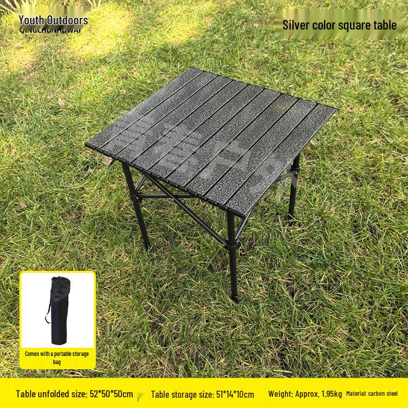 Outdoor Folding Table & Chair Set - Perfect for Leisure, Picnics, Camping, Barbecues, or Market Stalls. Portable and Compact Design.