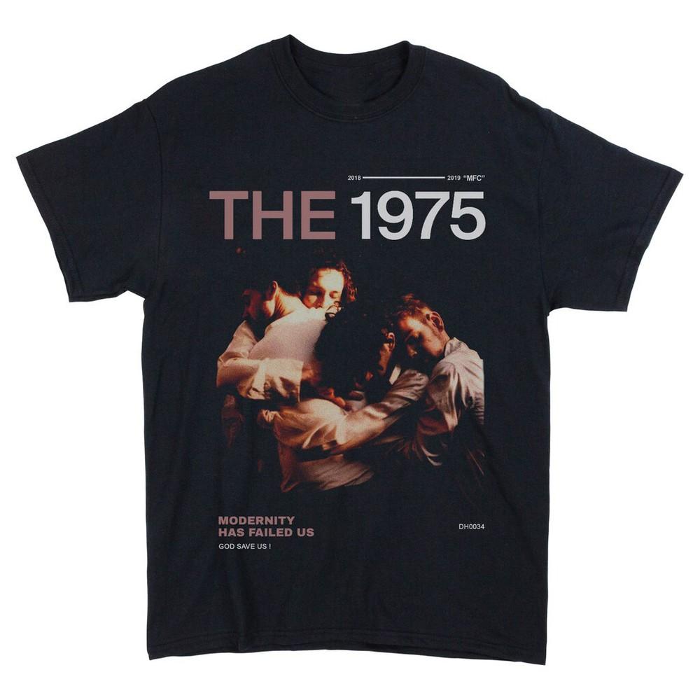 Ретро God Save US Футболка с коротким рукавом группы The 1975 Черная Унисекс S-234XL Унисекс Футболка XXXXL
