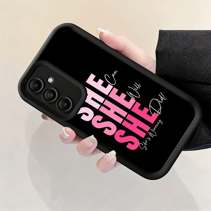 Phone Case for Samsung Galaxy A17 A16 A15 A14 A13 Girl Boss Lady Pink A56 A36 A26 A55 A35 A25 A54 A34 A24 A53 A33 A23 A07 A06