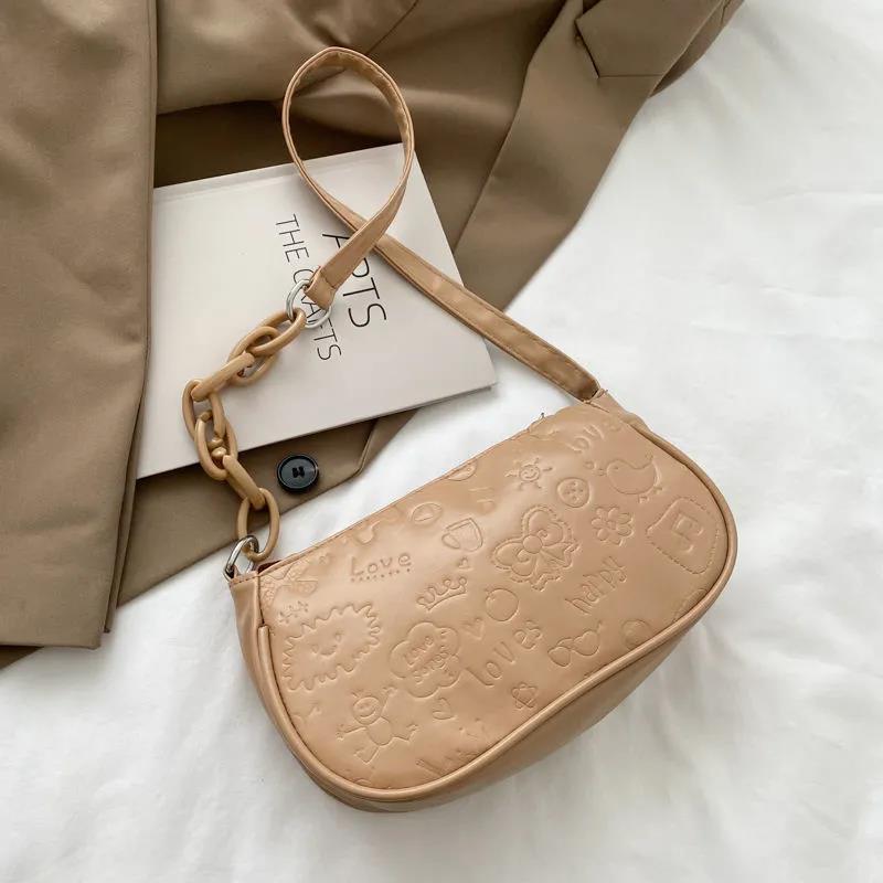 Handle Bag Women Retro Handbag PU Shoulder Totes Underarm Vintage Top Handle Bag Female Small Subaxillary Bags Clutch