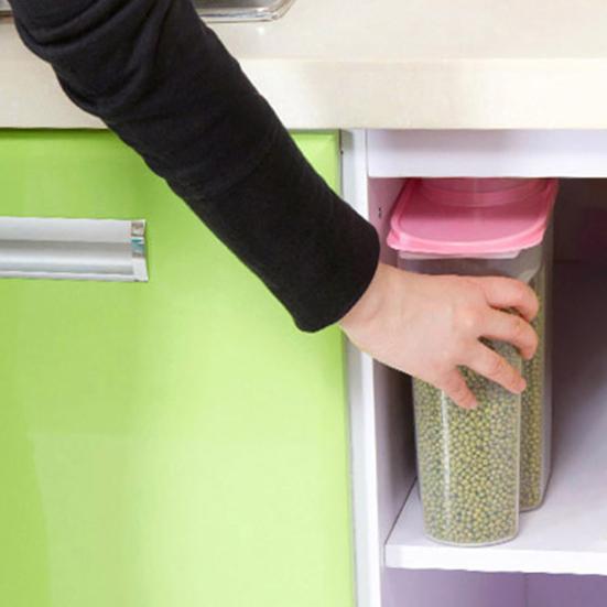 Cereal Storage Box with Lid Measuring Cup Plastic 1.9/2.5L Food Storage Dispenser for Cereals