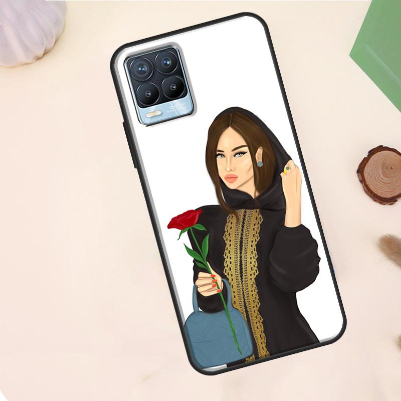 Muslim Islamic Arabic Hijab Girl Case For Realme C55 C53 C33 C63 C61 C51 C65 C67 C71 C75 11 12 13 14 15 Pro Plus GT6 GT7 Pro