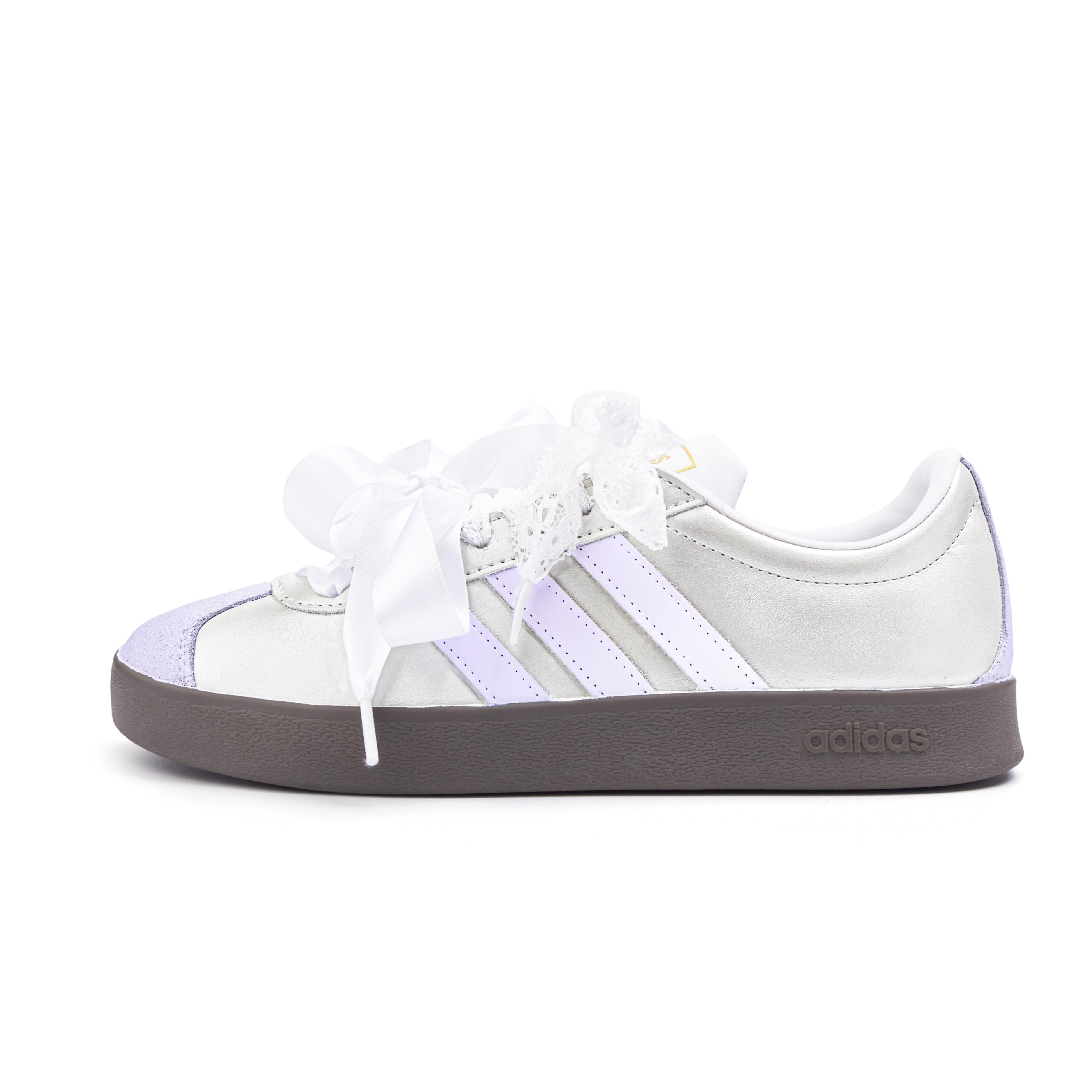 

Adidas Neo VL Court 2.0 Slip Resistant Low top Skateboard Shoes Unisex Silver Pink ID6015(Team746-) 44⅔