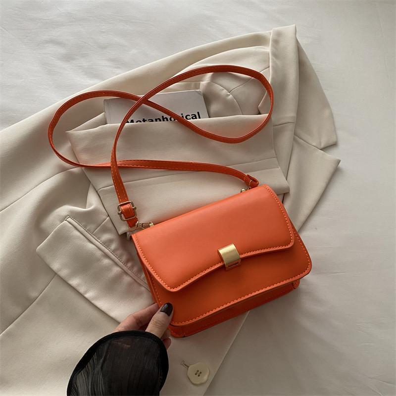 Trendy 2024 Summer Fashionable Casual Underarm Bag Stylish Square Shoulder Bag In Black Green White Orange For Daily Use