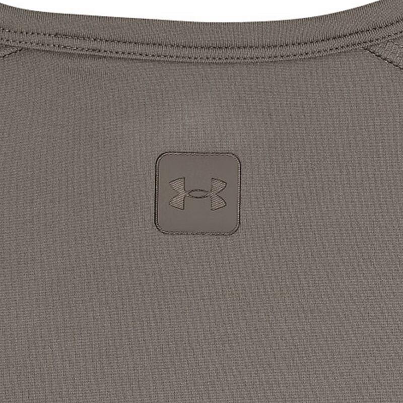 Under Armour Meridian Training Solid Color Sports Crew Neck T-Shirt Men Tops Brown 1379670-200
