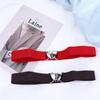 Metal High Quality Girl Love Heart Buckle Elastic Belts Thin Belts Waist Accessories Waistband