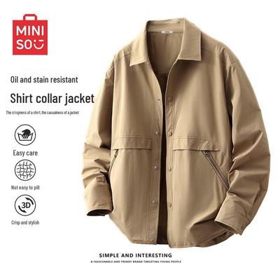 MINISO Unisex American Casual Work Shirt Jacket