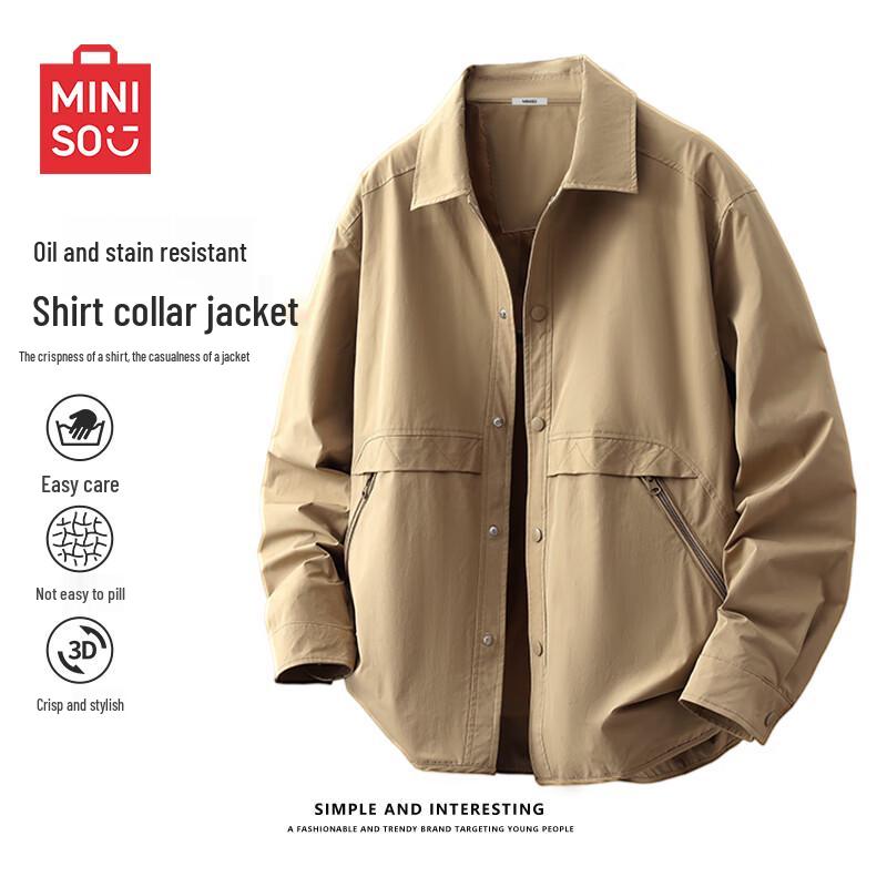 MINISO Unisex American Casual Work Shirt Jacket