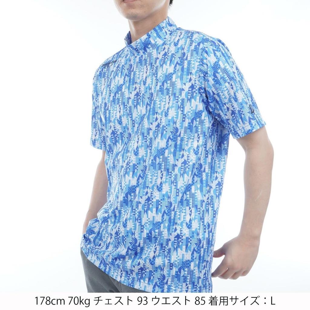 Bridgestone Golf Retro Short Sleeve Mock Neck Shirt 3GE05A Men's BL