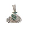 Creative Dollar Sign Money Bag Necklace with Rhinestone Pendants - Trendy Hip Hop Accessory for Men