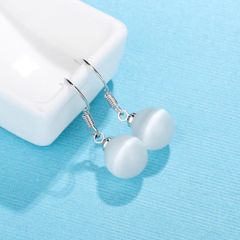 Akcesoria do kolczyków Okrągłe kolczyki z kocim okiem Kolczyki na haczykach dla studentek