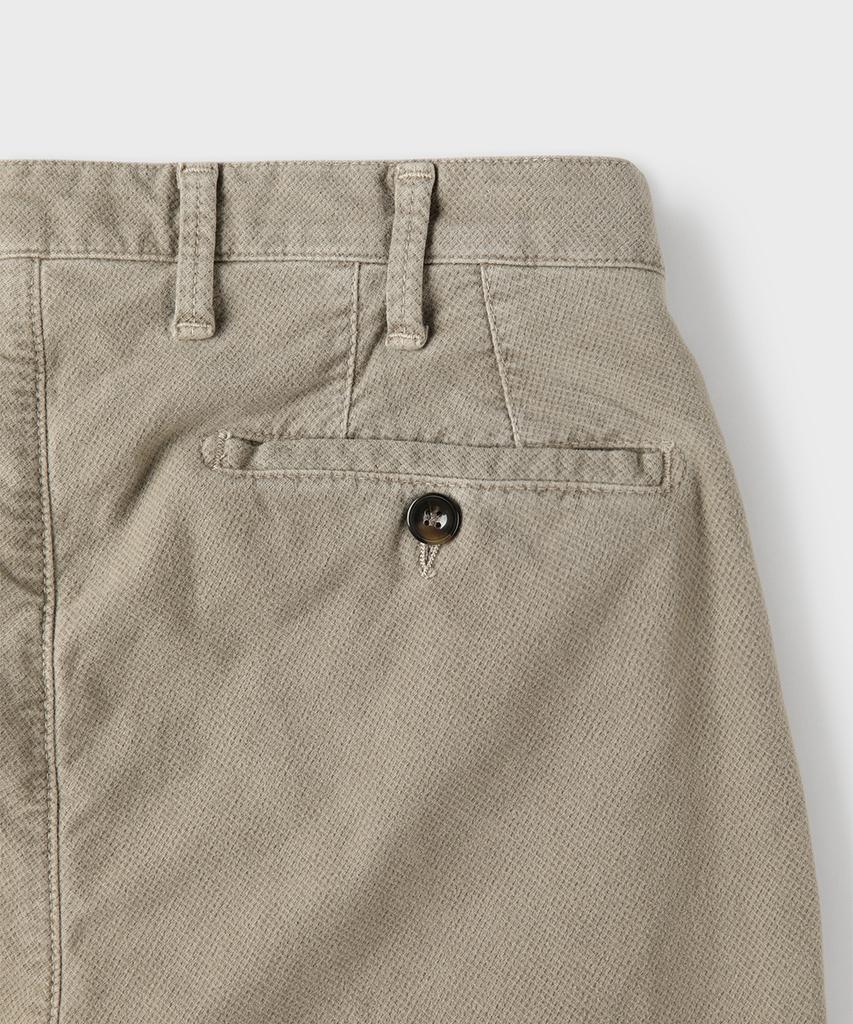 PANICALE Beige Micro Pattern Comfort Fit Cotton Pants