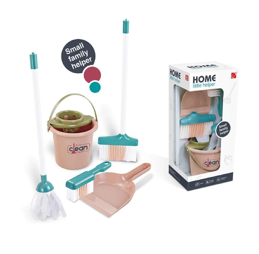 Kids Household Cleaning Toy Set House Cleaning Tool Pretend Cleaning Home Play Toy Game Broom and Mop Set for Boys Girls Gift