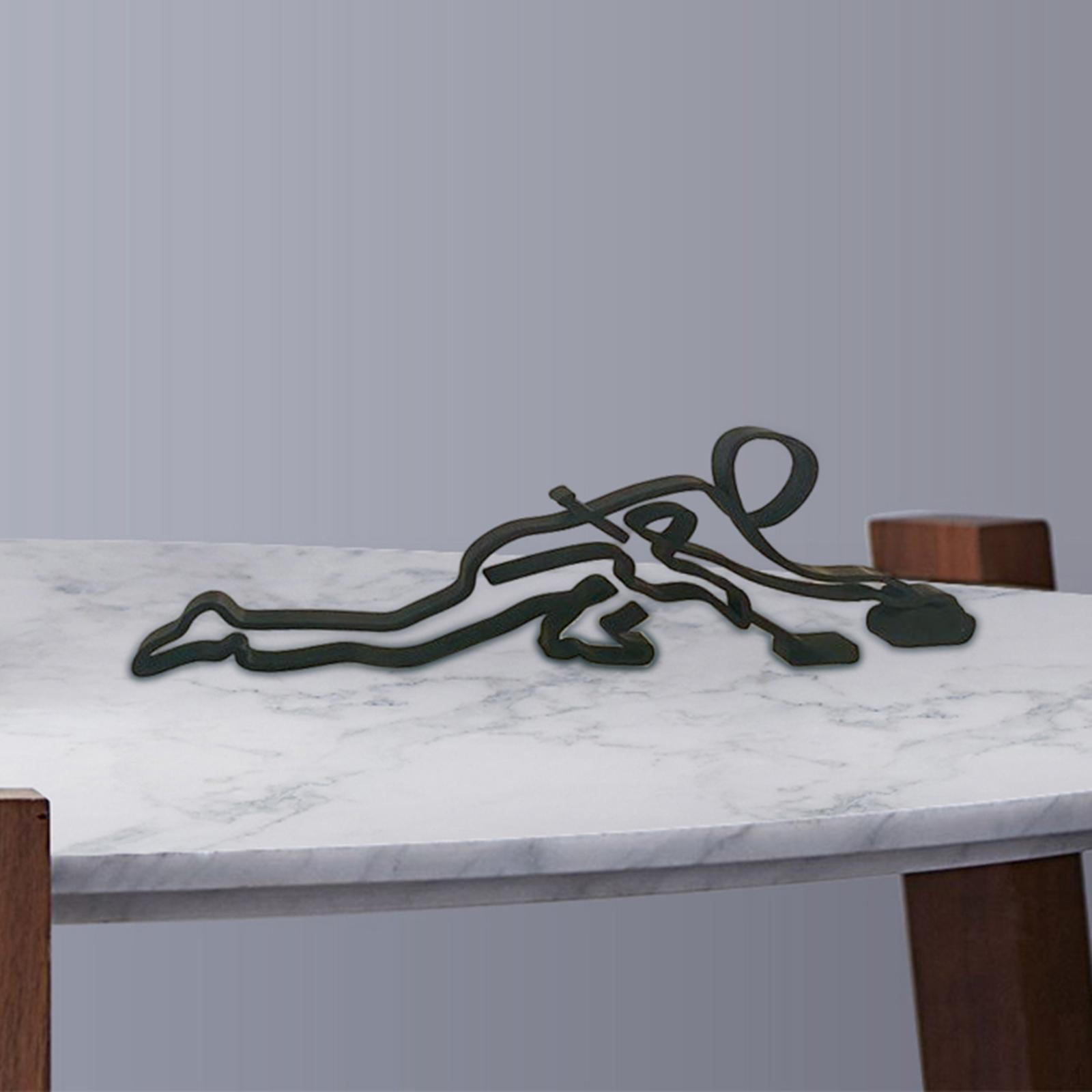 

Линия спортсмена, скульптура, украшения, черный металлический силуэт, современный силуэт для рабочего стола, свадьбы, дома Ice Hockey_20cmx15cmx1.5cm