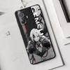 Black Soft Bumper Case For Samsung Galaxy S23 5g S21 S20 S22 Note 20 Ultra 10 Plus 8 9 Genshion Impact Tartaglia Anime Cover