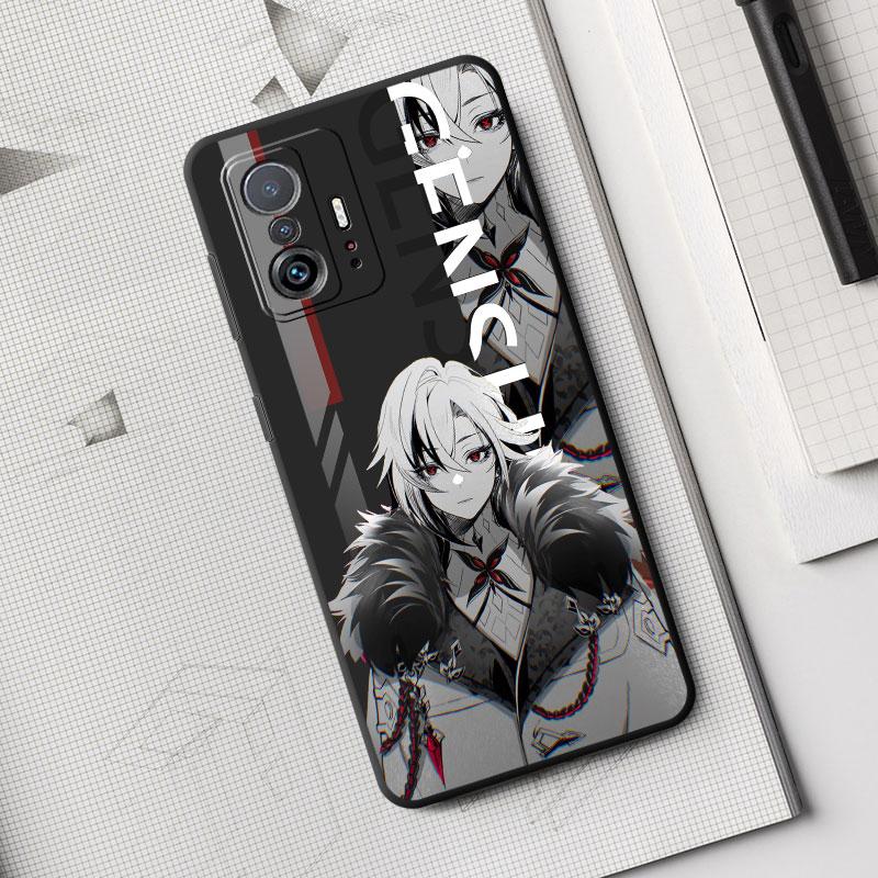 Schwarze weiche Bumper Hülle für Samsung Galaxy S23 5g S21 S20 S22 Note 20 Ultra 10 Plus 8 9 Genshion Impact Tartaglia Anime Cover