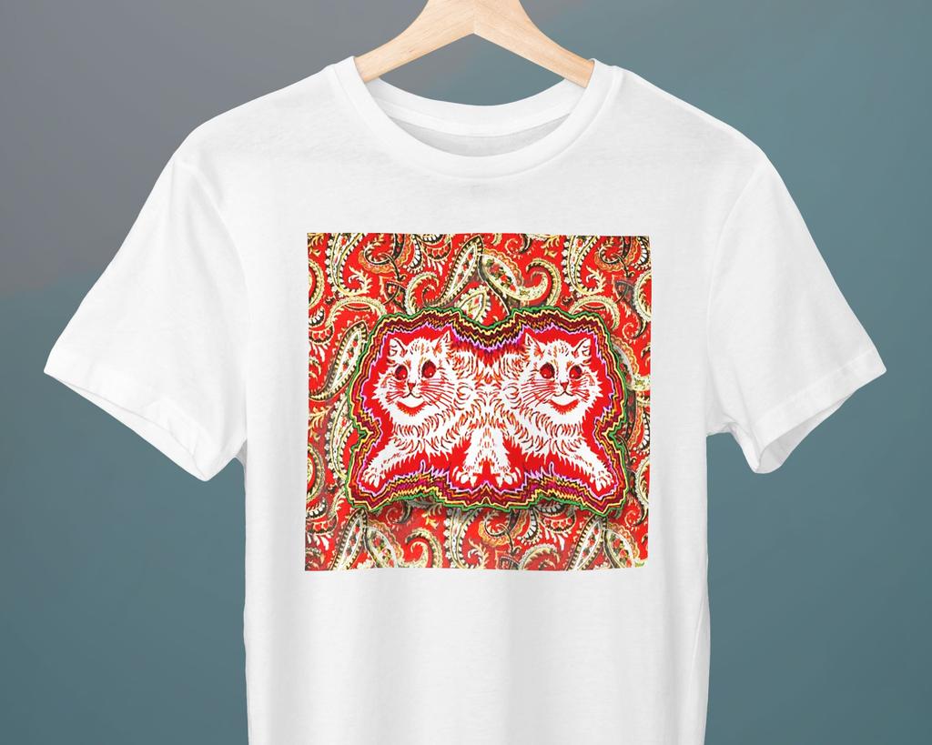 Psychedelic Cats Louis Wain Painting Unisex T-Shirt Art T-Shirt Cat T-Shirt Modern Art Gift for Her Gift for Him Cat Lover Gift