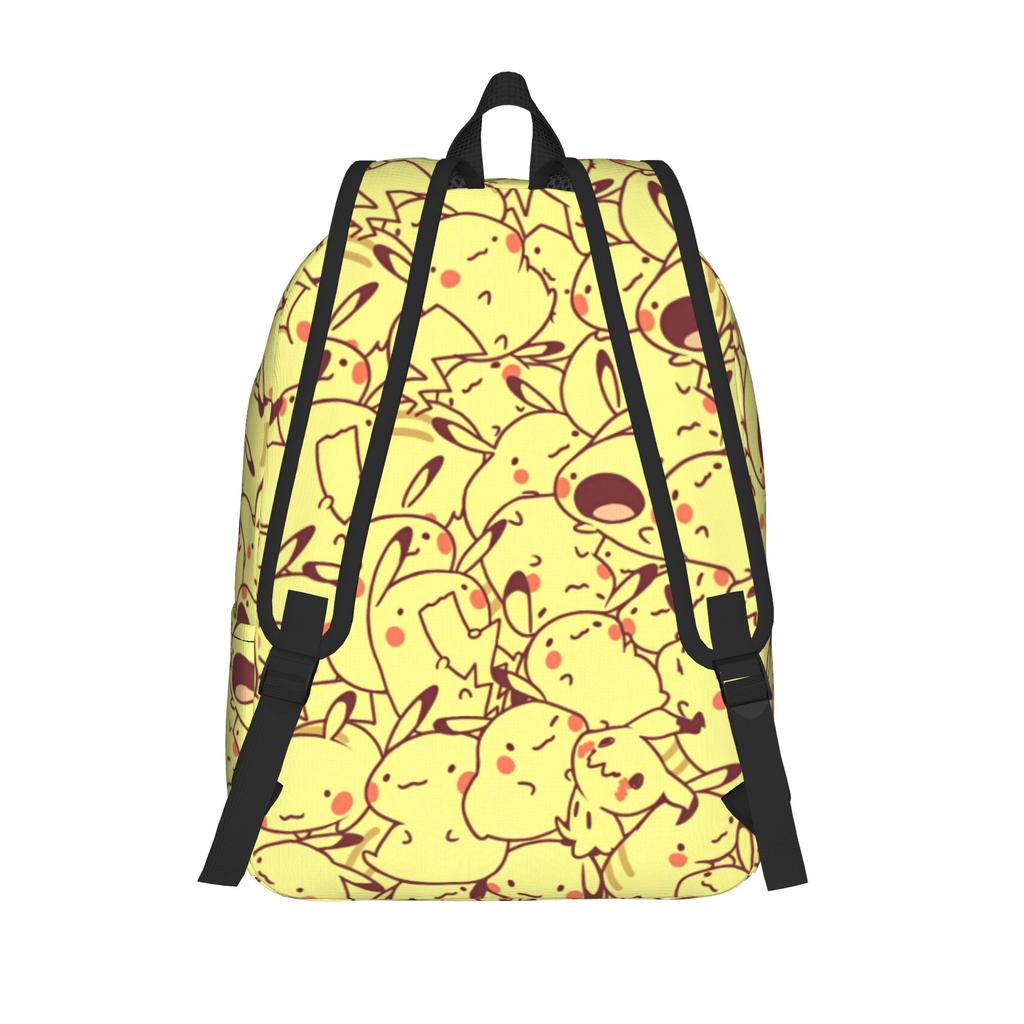 Cute Cartoon Manga Poke-Mon Backpack for Men Women Casual Student Work Daypack Pokemoned College Shoulder Bag with Pocket