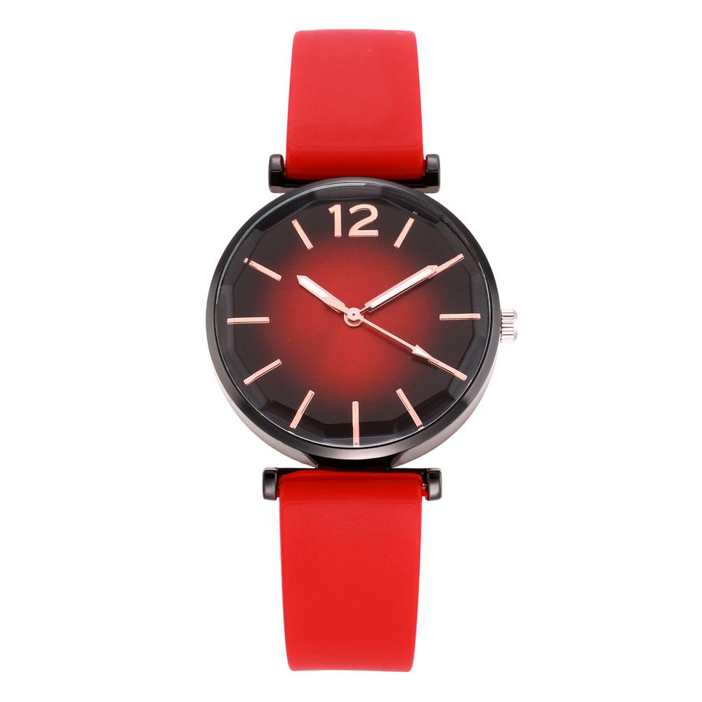 Elegant Rhombus Glass Women's Quartz Wristwatch with Silicone Strap