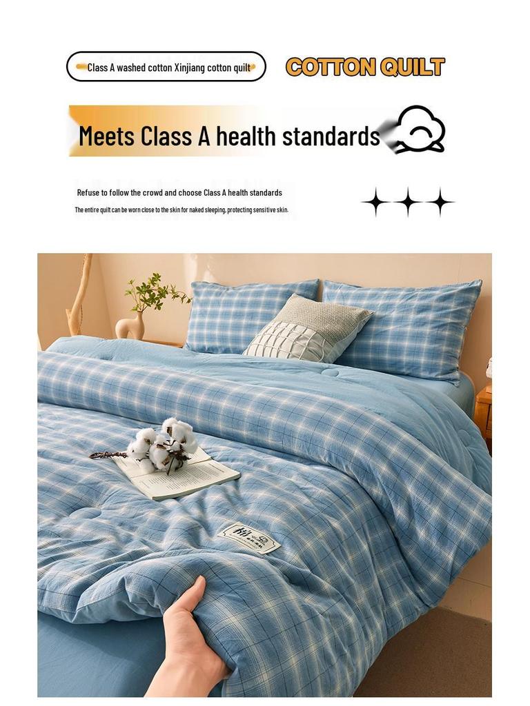 2025 All-Season Quilts: Thick Washed Cotton for Winter, Xinjiang Cotton for Summer, and Versatile Spring/Autumn Comfort