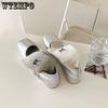 5pcs White Bow Socks Women Ballet Style Mid-calf Socks Summer Thin Stockings Cotton Stacked Socks