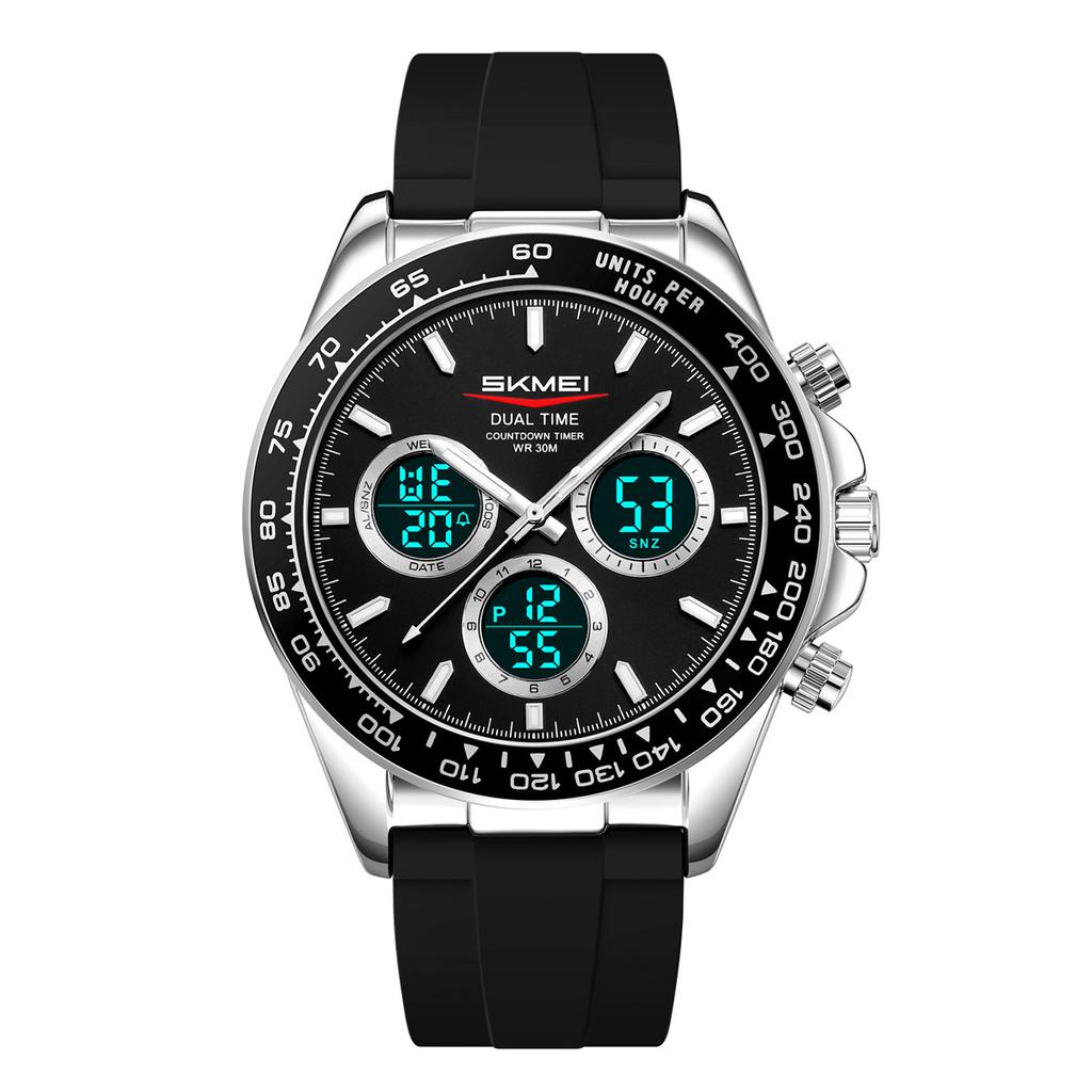 Men's business silicone tape watch multi-functional luminous waterproof electronic watch manufacturer