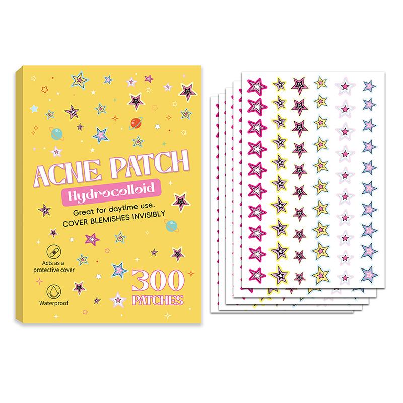 300Pcs Star Acne Patch Repair Acne Cleansing Invisible Breathable Waterproof Acne Cleansing Concealer Fade Clean