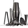 Rose Gold 11-Piece Stainless Steel Cocktail Shaker Set with Boston Shaker, Mixing Spoon, and Double-Ended Jigger