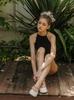 Peuswike Halter Neck Belted Swimsuit - Black