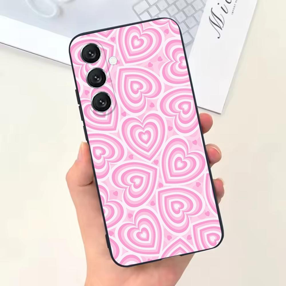

Cute Love pink Phone Case For Samsung Galaxy A13,A21s,A22,A31,A32,A52,A53,A71,A80,Soft Black Shell Samsung a735g