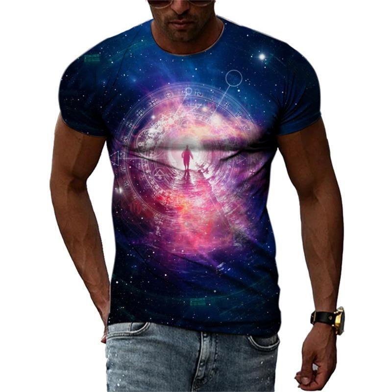 New Fashion Europe and America Retro Graffiti Men T-Shirt Summer
