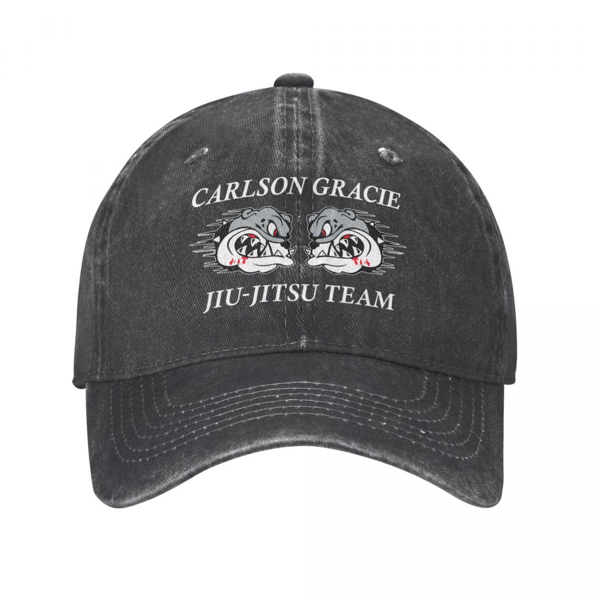 

Logo Carlson Gracie Team White Cap Cowboy Hat Cap male hip hop Caps women Unisex s