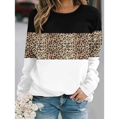 2025 Autumn and Winter  Fashion Round Neck Long Sleeve Printed Elegant Casual Loose