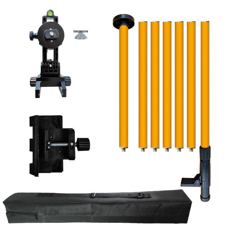 Thickened Multi-Functional Telescopic Rod with Infrared Level Support Bracket