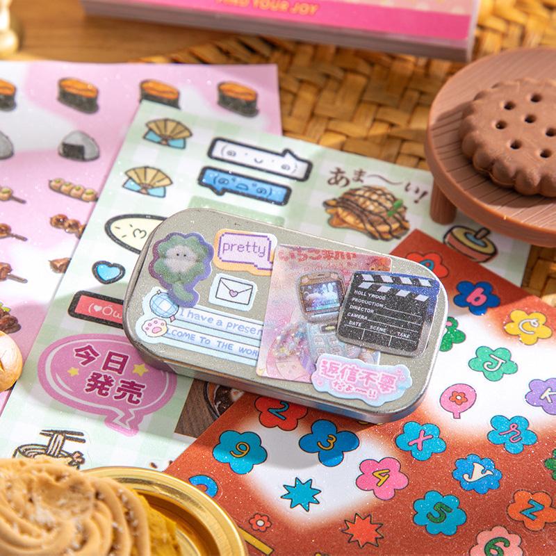 30sheets/bag Showa Suixiang Series Large Capacity Creative Sticker Notebook Account Decoration Stickers Desktop Diary Decoration