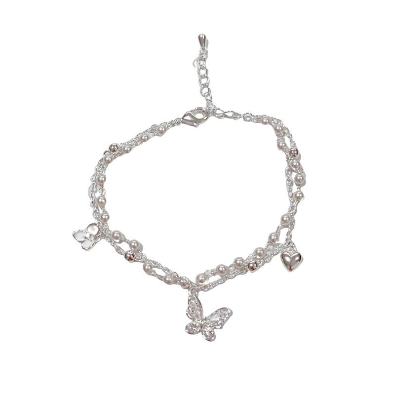 Fashionable Versatile Butterfly Double-layer Bracelet