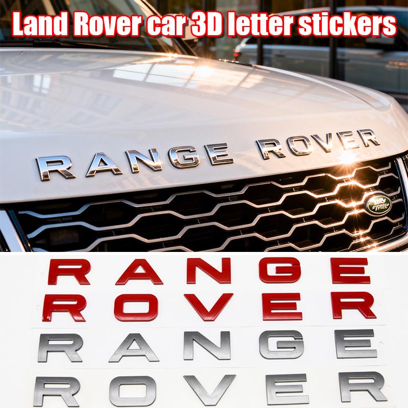 Premium 3D ABS Range Rover Letters Car Front Hood Bonnet Emblem Badge For Land Rover Discovery Sport Evoque Defender Accessories NG8