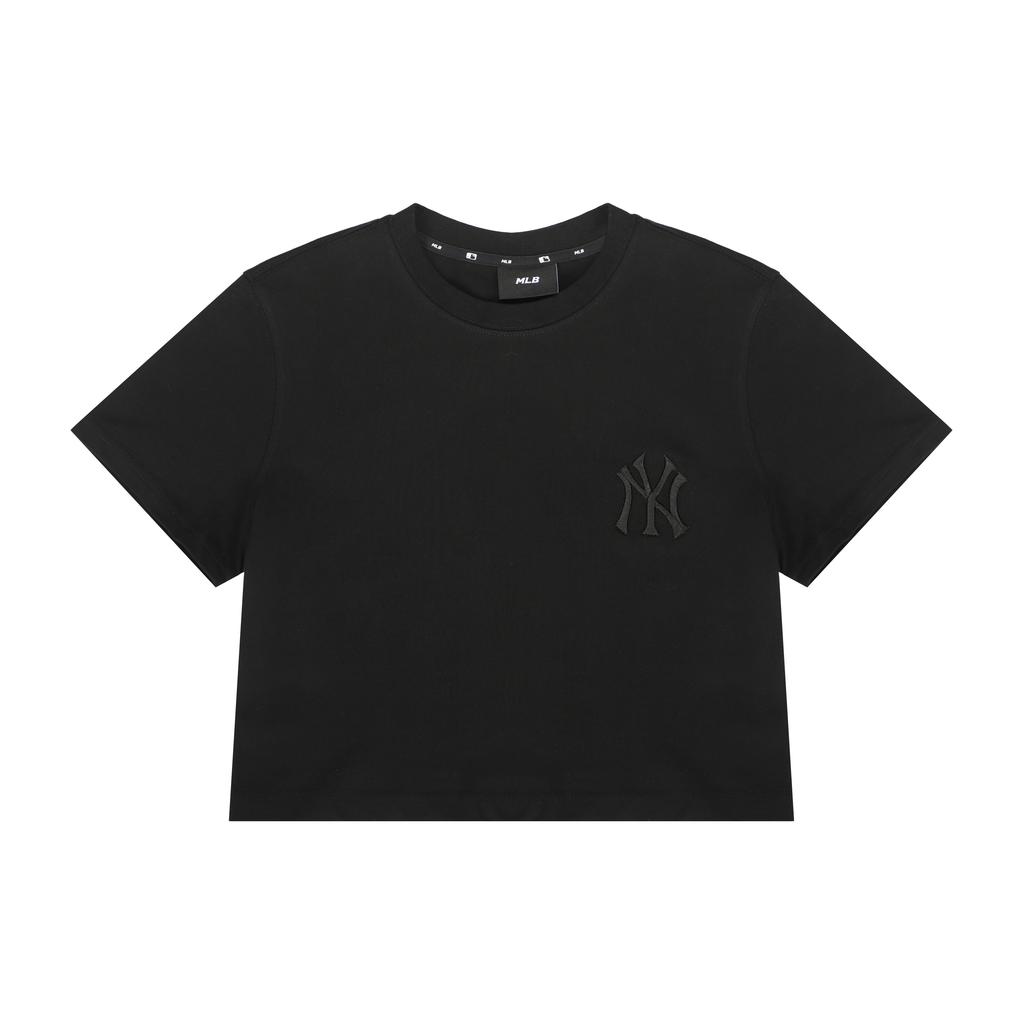 New MLB Set In Sleeve T Shirt Women's Black 3FTS11023-50BKS