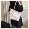 Large Capacity Printed Faux Leather Tote Bag for Women Fashionable Street Style Shoulder Purse