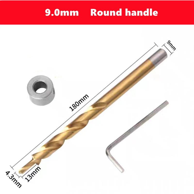 HSS Inclined Hole Drill Hex Twist Step Drill Bit Kreg Pocket Hole Drill Jig Guide 9/9.5mm With Stop Collar for Woodworking
