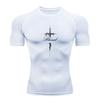 Men's Compression Workout T-Shirt, Gothic Cross Blessed Prin