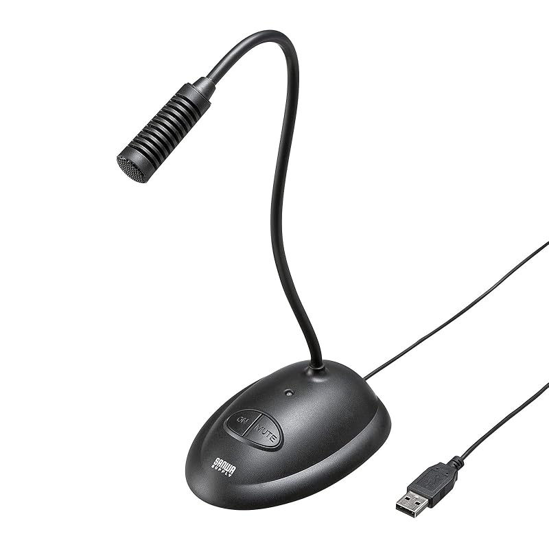 

Sanwa Supply (Sanwa Supply) USB microphone stand type flexible arm unidirectional black MM-MCUSB25N