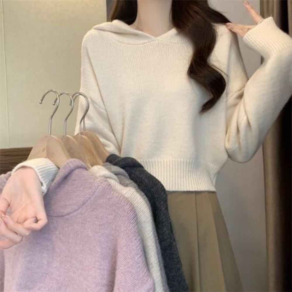 Navava Women Daily SofT Crop Hoodie KniT T Nk3207